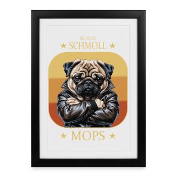 Carlin boudeur - Affiche encadrée (27 × 37 cm) - noir - Devant