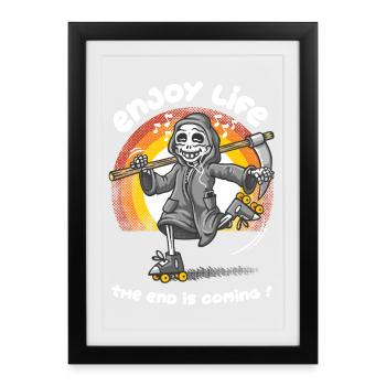 Enjoy life - Framed poster (27 × 37 cm) - black - Front