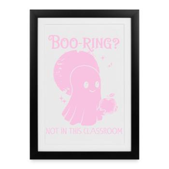 Funny Teacher Skeleton Halloween Classroom - Framed poster (27 × 37 cm) - black - Front