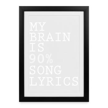 Citation inspirante Design abstrait - Affiche encadrée (27 × 37 cm) - noir - Devant