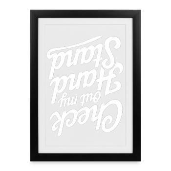 Citation inspirante Typographie Design - Affiche encadrée (27 × 37 cm) - noir - Devant