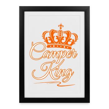 Camper King - Framed poster (27 × 37 cm) - black - Front