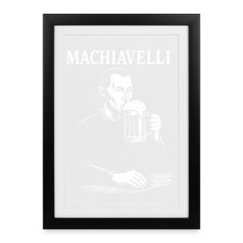 Machiavelli Brew Portrait - Framed poster (27 × 37 cm) - black - Front