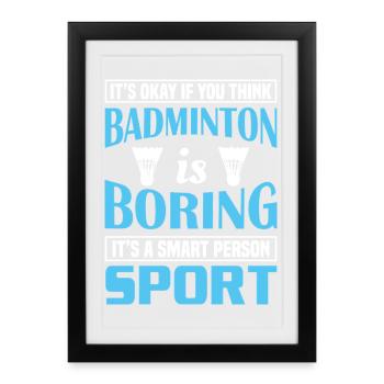 Badminton - Framed poster (27 × 37 cm) - black - Front
