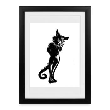Stand up cats! - Framed poster (27 × 37 cm) - black - Front