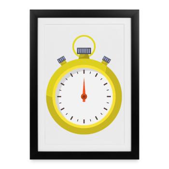 Stopwatch - Framed poster (27 × 37 cm) - black - Front