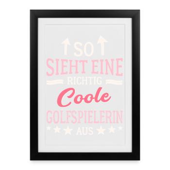 Voilà à quoi ressemble un golfeur vraiment cool - Affiche encadrée (27 × 37 cm) - noir - Devant