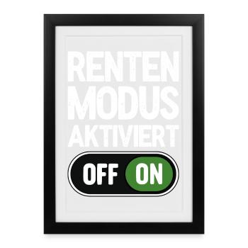 Mode retraite activé - Affiche encadrée (27 × 37 cm) - noir - Devant
