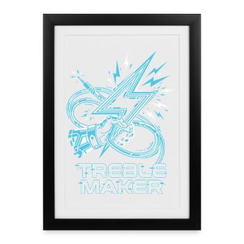 Treble Maker Digital Audio Pun Musician - Framed poster (27 × 37 cm) - black - Front