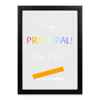 Headmaster Head of School Principal Director - Framed poster (27 × 37 cm) - black - Front