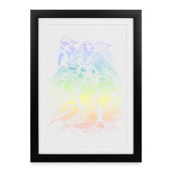 Garden bird - Framed poster (27 × 37 cm) - black - Front