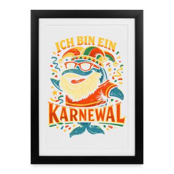 Carnaval de Cologne Cadeau du Carnaval - Affiche encadrée (27 × 37 cm) - noir - Devant