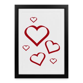 Saint-Valentin, Saint-Valentin, Saint-Valentin - Affiche encadrée (27 × 37 cm) - noir - Devant