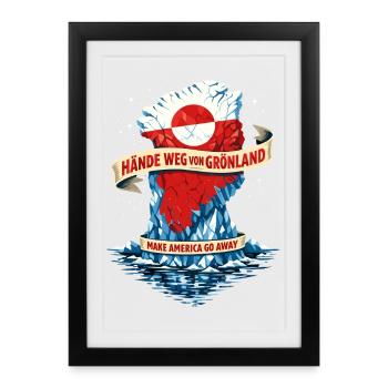 International Law Greenland Hands Away Gift - Framed poster (27 × 37 cm) - black - Front