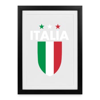 Armoiries de l’Italie - Italie - Italie - Italia - Affiche encadrée (27 × 37 cm) - noir - Devant