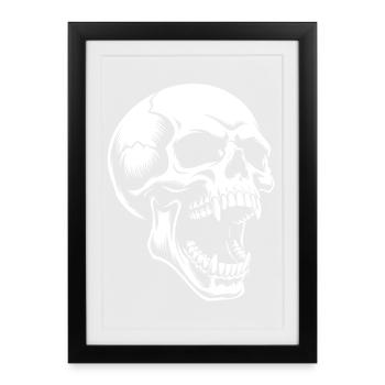 Screaming Skull - Framed poster (27 × 37 cm) - black - Front