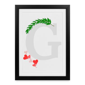 g - Framed poster (27 × 37 cm) - black - Front