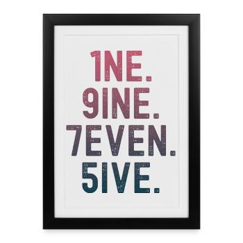 Millésime 1975 - Affiche encadrée (27 × 37 cm) - noir - Devant