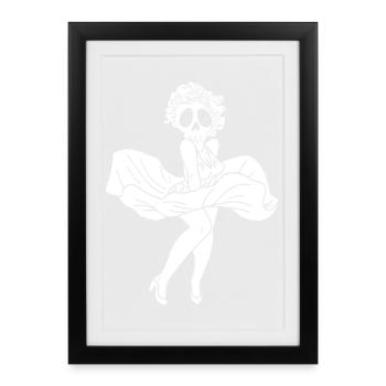 Fantôme de Marylin Monroe - Affiche encadrée (27 × 37 cm) - noir - Devant