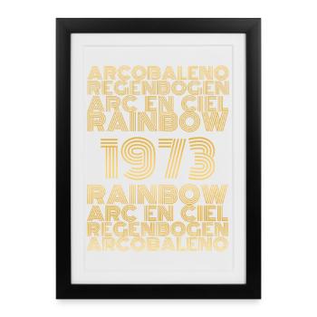 Arc-en-ciel 1973 - Affiche encadrée (27 × 37 cm) - noir - Devant