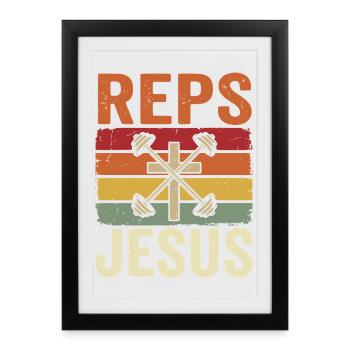 Représentants pour Jesus Men Religious - Affiche encadrée (27 × 37 cm) - noir - Devant