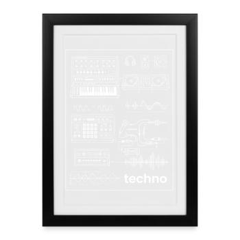 Techno Studio Synthesis - Framed poster (27 × 37 cm) - black - Front