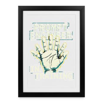 Prompt Engineer In Training - Framed poster (27 × 37 cm) - black - Front