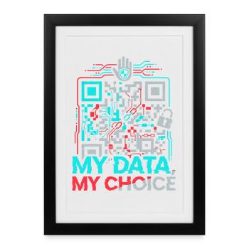 My data - Framed poster (27 × 37 cm) - black - Front