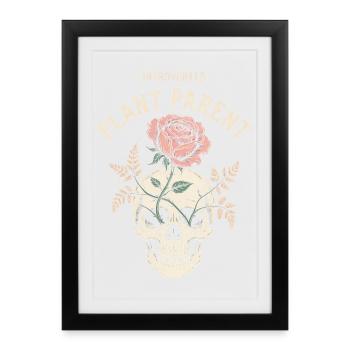 Plant Parent Skull Bloom - Framed poster (27 × 37 cm) - black - Front
