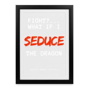 T-shirt sur le thème des Bardes de DeD - Affiche encadrée (27 × 37 cm) - noir - Devant