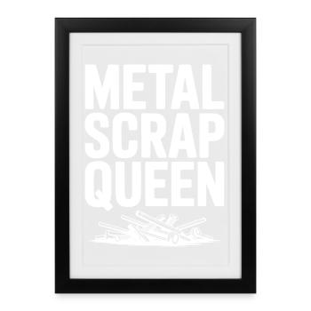 Metal Scrap Queen - Framed poster (27 × 37 cm) - black - Front