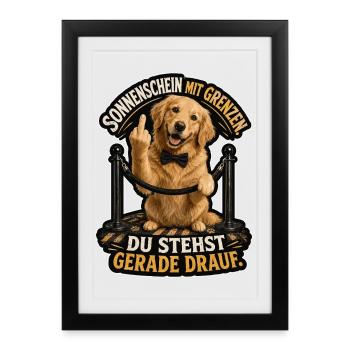 Sonnenschein mit klaren Grenzen - Gerahmtes Poster (27 × 37 cm) - Schwarz - Vorne