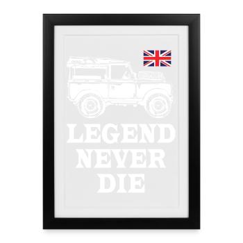 Legend_Never_Die - Affiche encadrée (27 × 37 cm) - noir - Devant