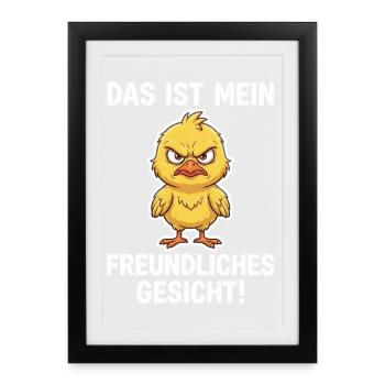 Wütendes Küken – Mein freundliches Gesicht - Gerahmtes Poster (27 × 37 cm) - Schwarz - Vorne