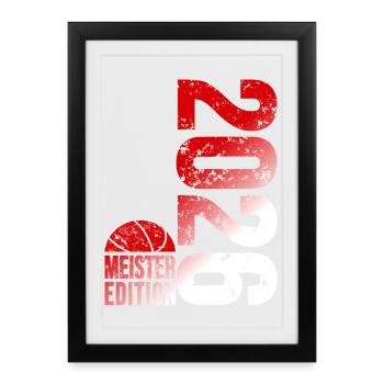 Basketball Master Edition 2026 in red and white - Framed poster (27 × 37 cm) - black - Front