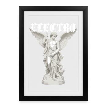 Electro Angel Statue Gothic - Framed poster (27 × 37 cm) - black - Front