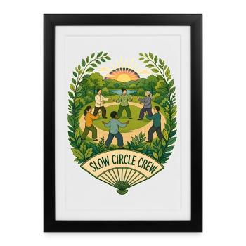 SLOW CIRCLE CREW Clouds - Framed poster (27 × 37 cm) - black - Front