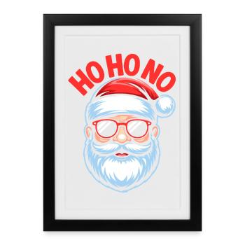 Ho Ho No Design - Framed poster (27 × 37 cm) - black - Front