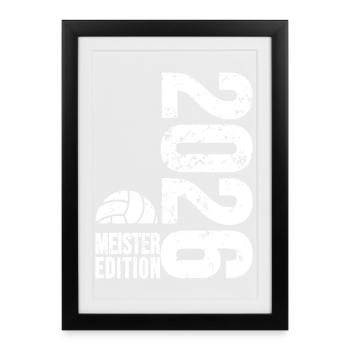 Sac maître volley-ball 2026, blanc, sweat à capuche - Affiche encadrée (27 × 37 cm) - noir - Devant