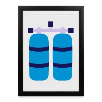 réservoirs - Affiche encadrée (27 × 37 cm) - noir - Devant