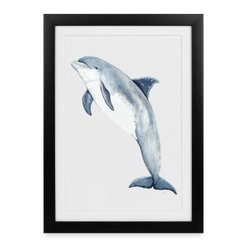 DAUPHIN - Grand dauphin - Grand Dauphin - Affiche encadrée (27 × 37 cm) - noir - Devant