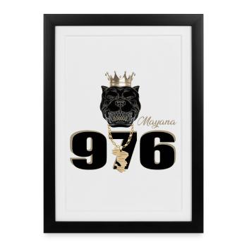 mayotte - Affiche encadrée (27 × 37 cm) - noir - Devant