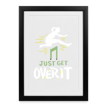Athlétisme Course d’obstacles Sport - Affiche encadrée (27 × 37 cm) - noir - Devant