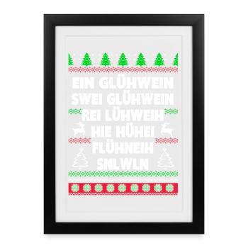 EIN GLÜHWEIN - Gerahmtes Poster (27 × 37 cm) - Schwarz - Vorne