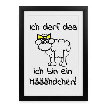 maeaehdchen_darf_das_2f - Affiche encadrée (27 × 37 cm) - noir - Devant