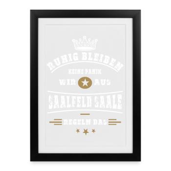 Saalfeld, Thüringen - Gerahmtes Poster (27 × 37 cm) - Schwarz - Vorne