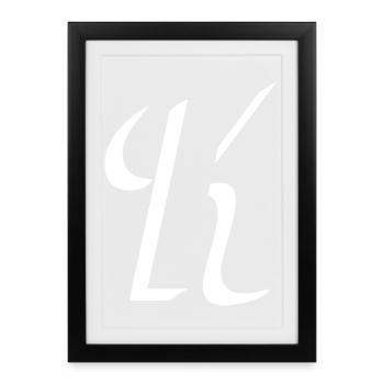 Lettre K, nom, la lettre K - Affiche encadrée (27 × 37 cm) - noir - Devant