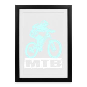 MTB Bike - Framed poster (27 × 37 cm) - black - Front