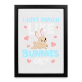 Lapin Lapin - Affiche encadrée (27 × 37 cm) - noir - Devant