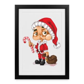 Santa Claus Nikolaus Santa - Framed poster (27 × 37 cm) - black - Front